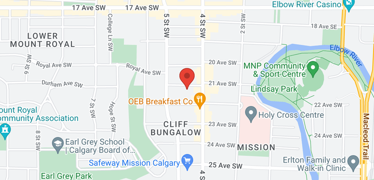 map of 515 21 Avenue SW